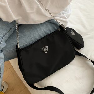 chaîne sac noir femme