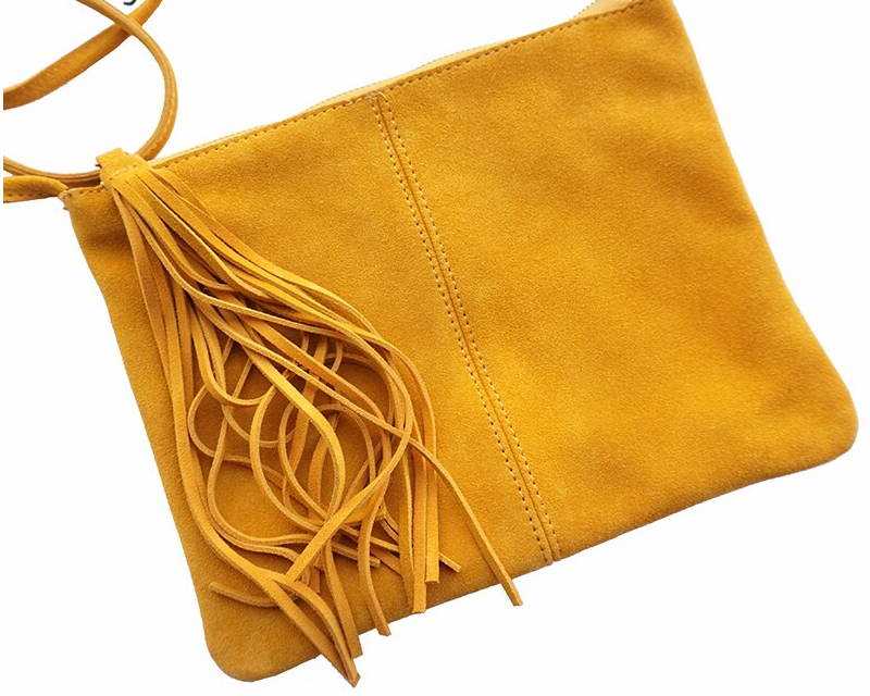 sac à bandoulière en daim