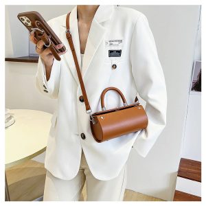 sac cylindrique cuir synthétique