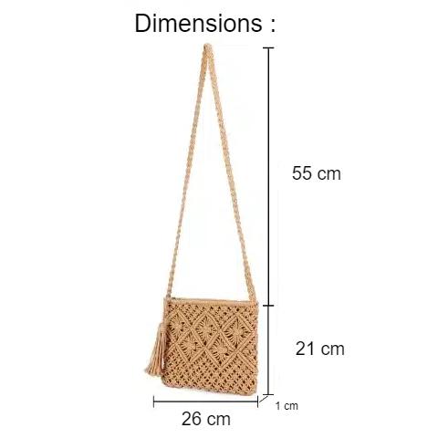 sac à main macramé décontracté