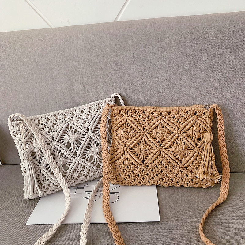 look boho sac à main macramé