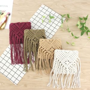 sac à main carré en macramé