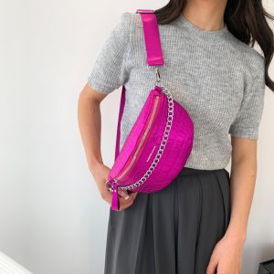 sac avec chaîne cuir synthétique