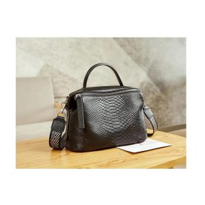 sac cuir véritable effet crocodile