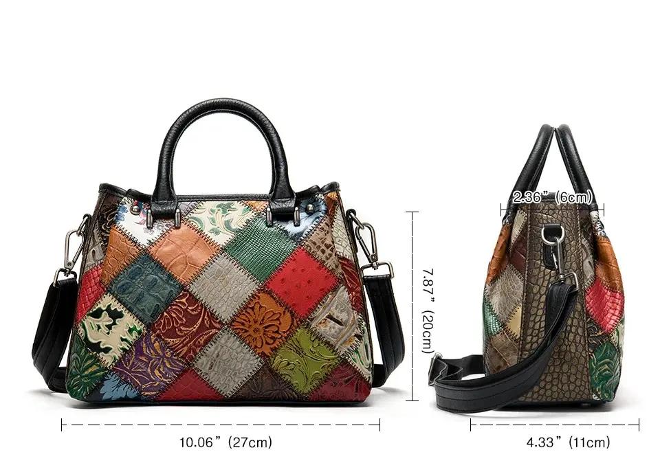 patchwork de cuir multicolore