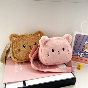sac en peluche motif chat