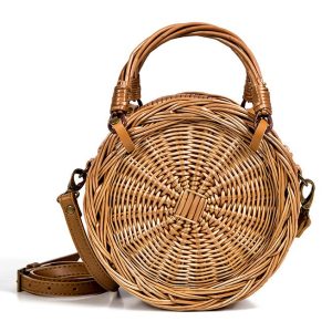 sac bandoulière rond osier