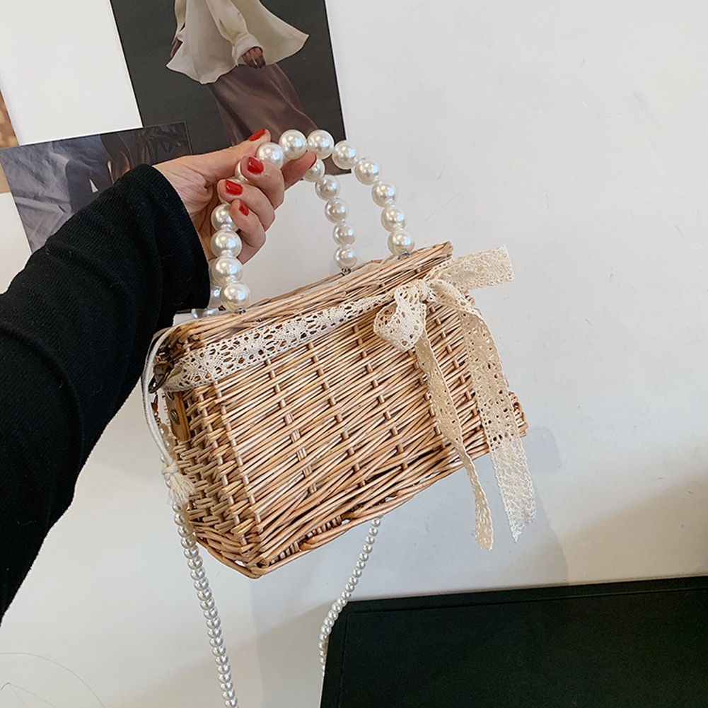 accessoire en osier et perles