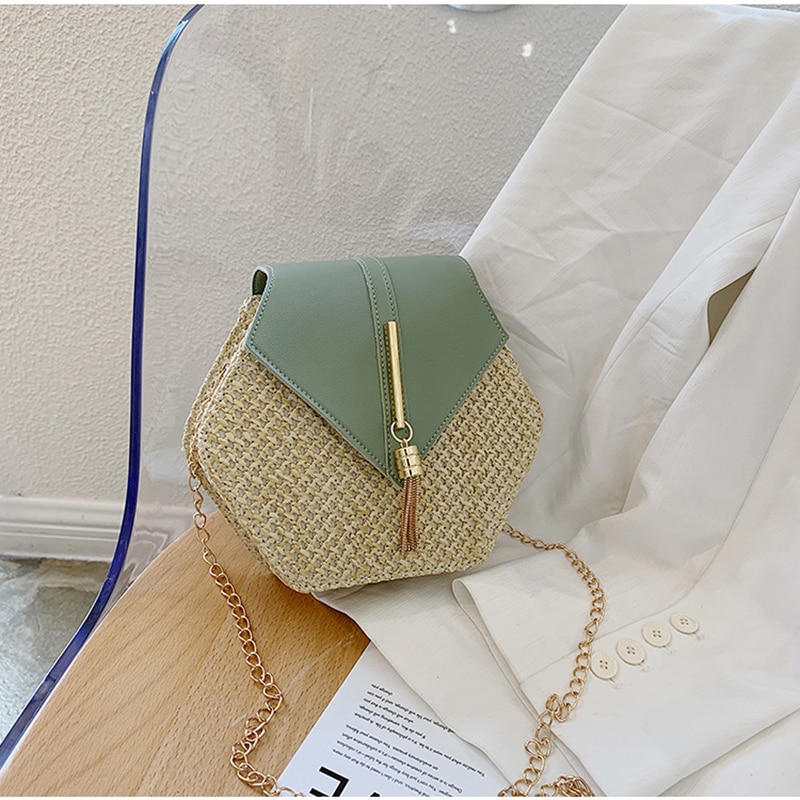 paille tressée sac à main