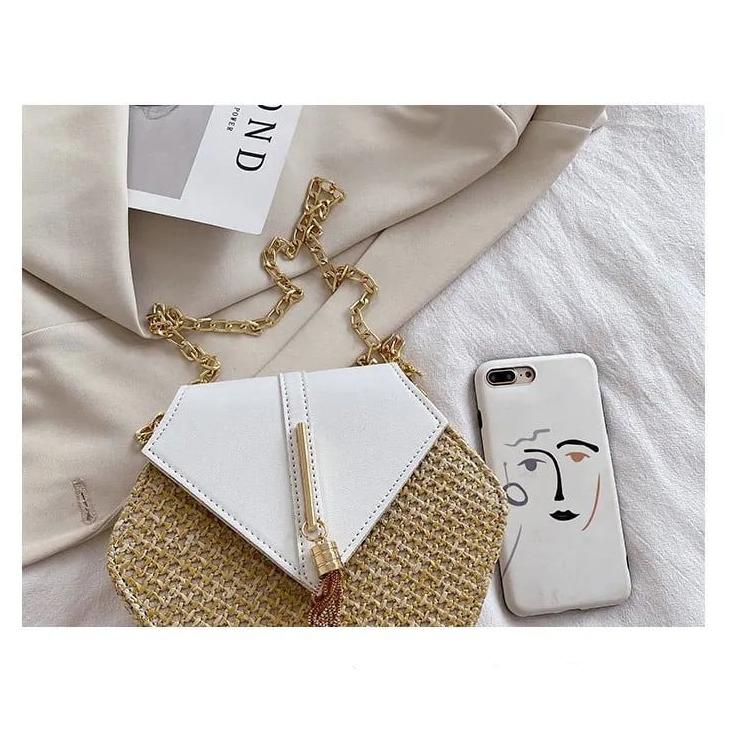 style bohème sac à main paille