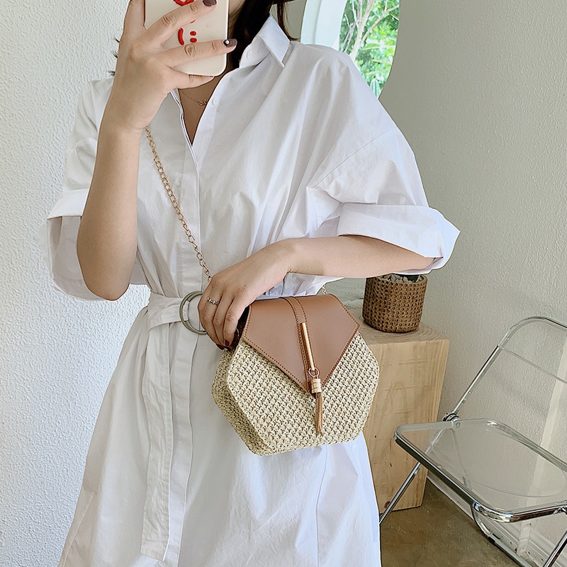 sac à main en paille pour femme