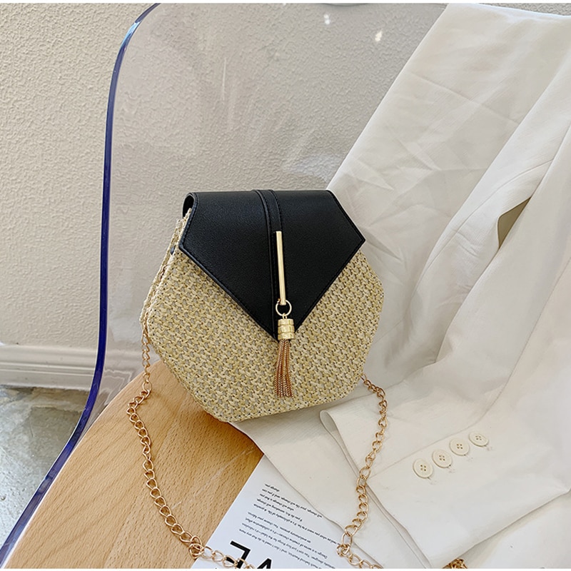 sac paille avec anse confortable