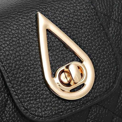 sac chic noir à carreaux avec fermoir