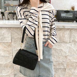 sac bandoulière zip noir