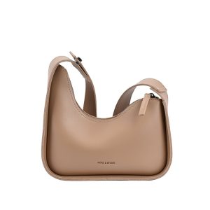 sac bandoulière asymétrique beige