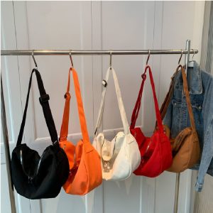 sac bandoulière orange toile