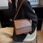 sac bandoulière à soufflet marron