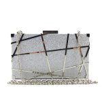 sac pochette paillettes argent