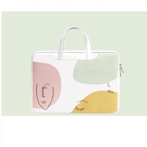 sac ordinateur femme visage abstrait