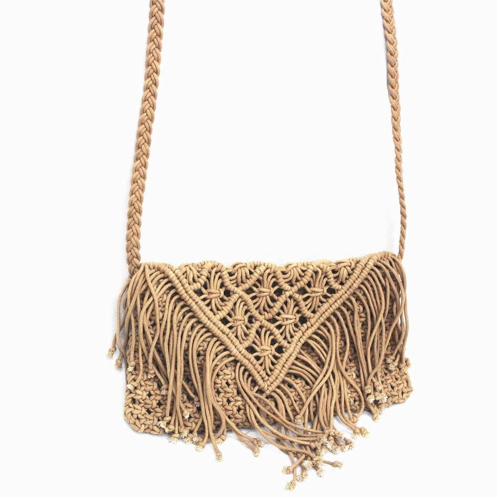 sac bohème en macramé