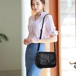 élégant sac bandoulière gris