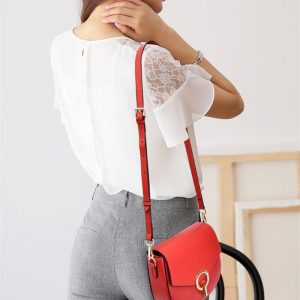 Sac Bandoulière Demi Lune détail cuir