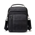 sac bandoulière cuir noir