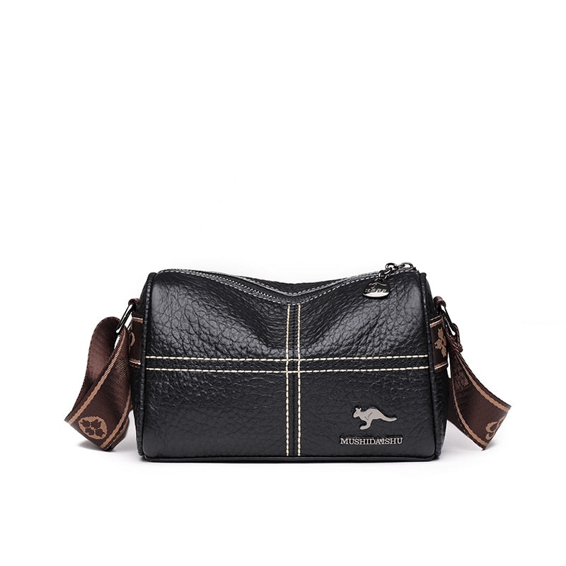 sac baguette cuir noir