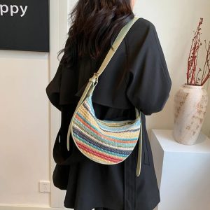 sac demi-lune multicolore