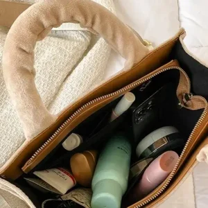 sac beige en velours