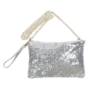 sac bandoulière argenté